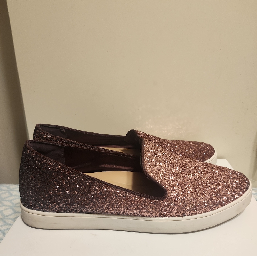Birdies "The Swift" Rose Glitter Slip-On Comfort Sneakers Sz.10 - Picture 12 of 14